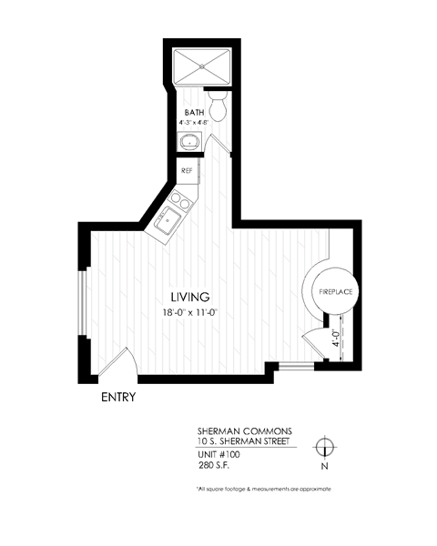 10 S. Sherman Street Studio-2 Beds Apartment for Rent - Photo Gallery 13